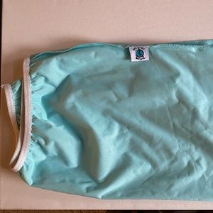 Planet Wise Diaper Pail liner in Seaspray color, EUC